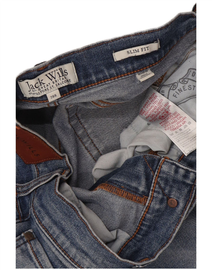 Jack Wills Herren Slim Jeans W28 L30 Blaue Baumwolle