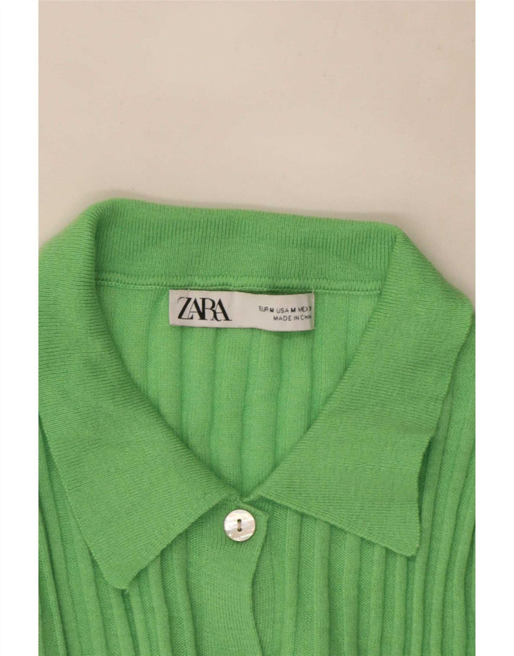 Zara Damen Strickjacke UK 12 Mittelgrün