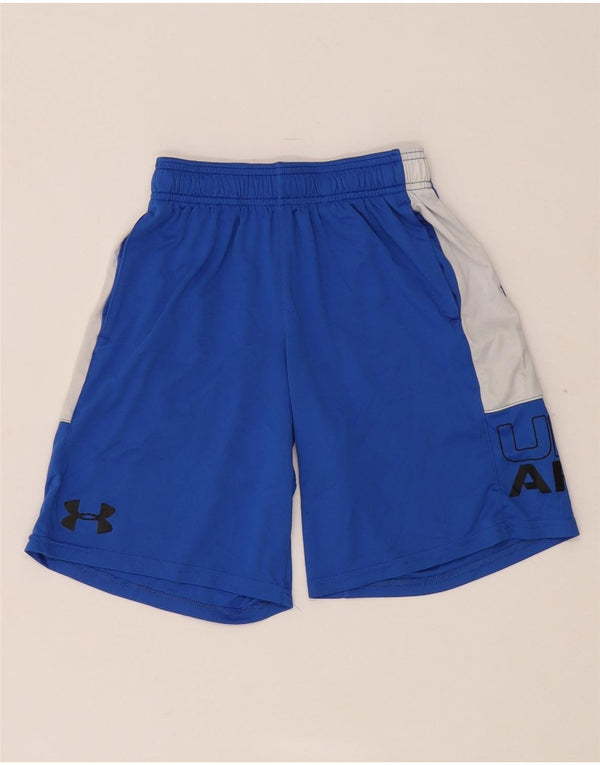 Under Armour Jungen-Sportshorts mit Grafik, 7–8 Jahre, Größe S, Blau, Farbblock