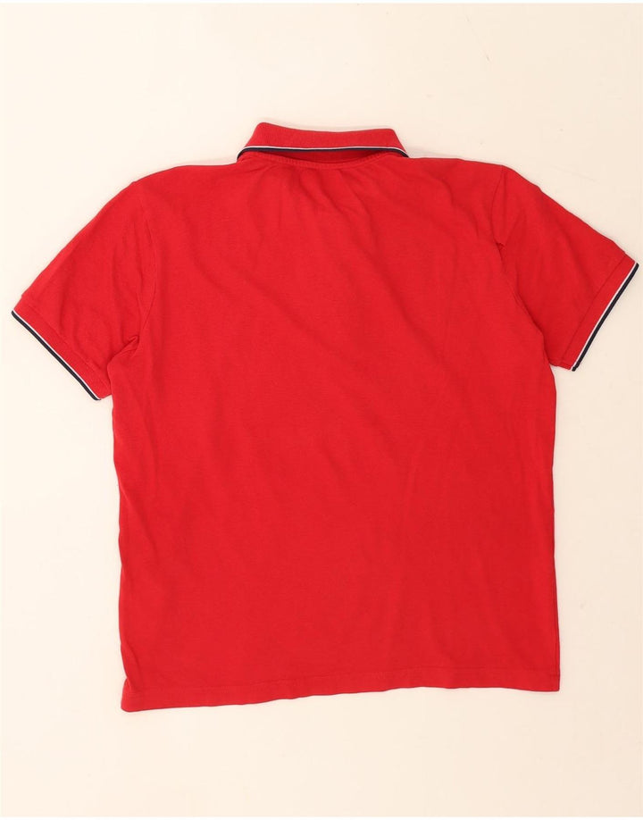 Kappa Herren-Poloshirt, groß, rot gestreift