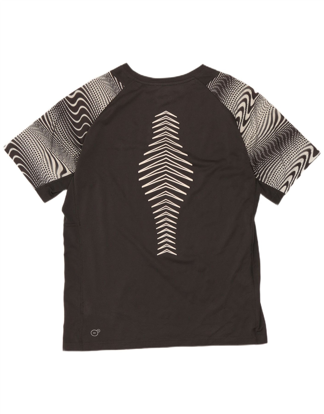 PUMA Herren Grafik-T-Shirt-Oberteil Mittelgraues geometrisches Polyester