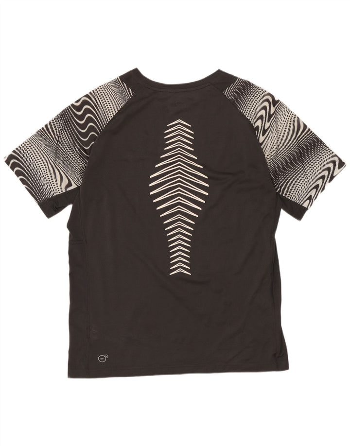 PUMA Herren Grafik-T-Shirt-Oberteil Mittelgraues geometrisches Polyester