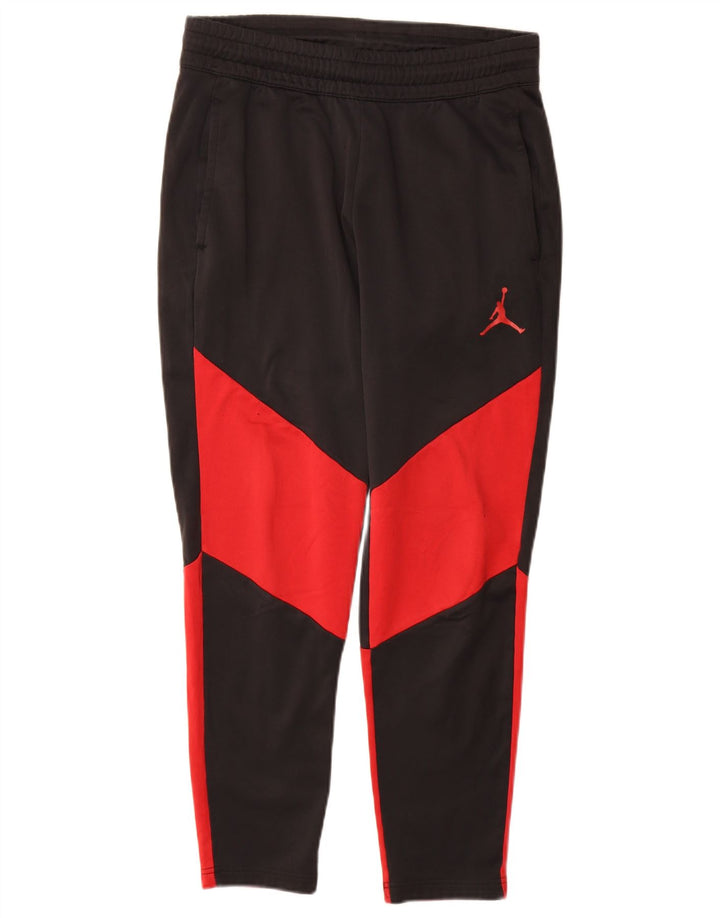 Jordan Herren-Trainingshose, Größe S, Schwarz, Colourblock-Polyester