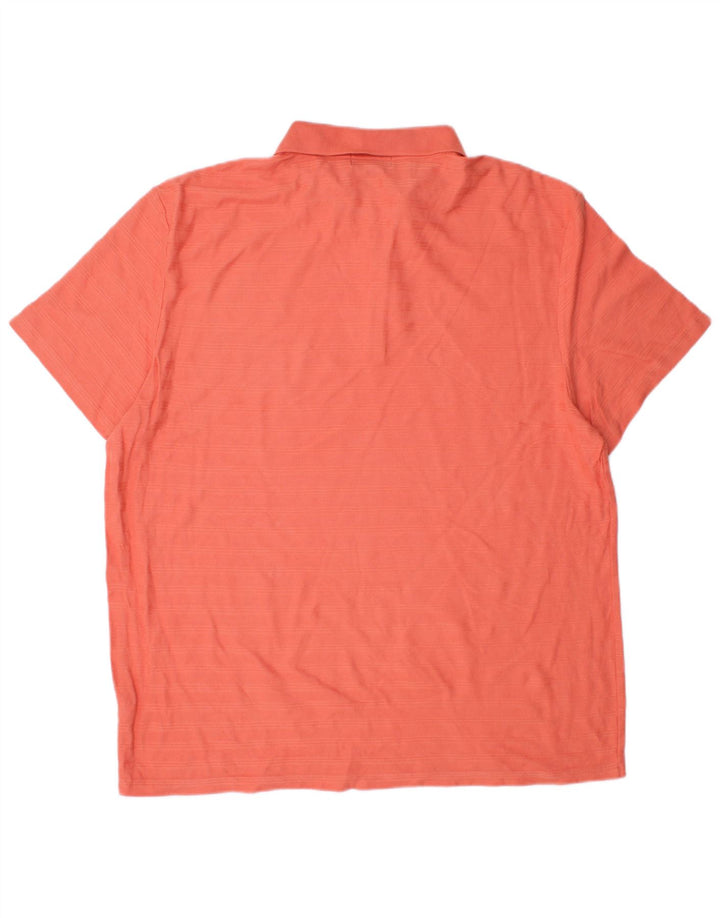 CALVIN KLEIN Herren Poloshirt XL rot gestreift Baumwolle