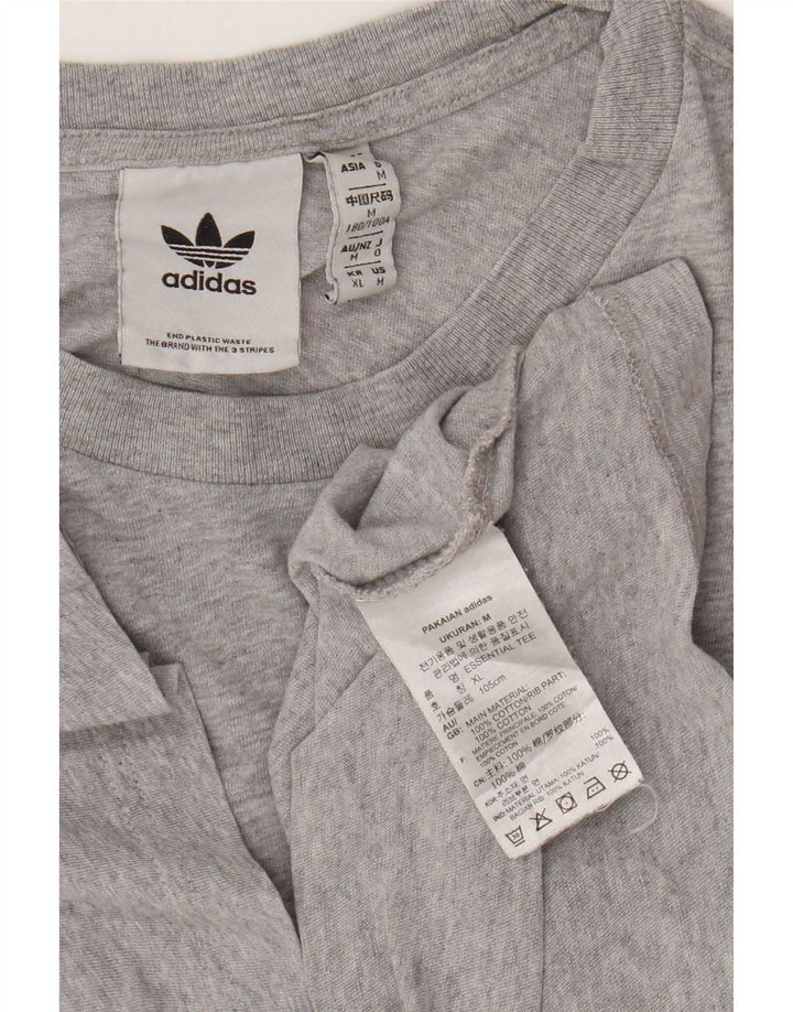 Adidas Herren T-Shirt Top Mittelgrau gefleckte Baumwolle