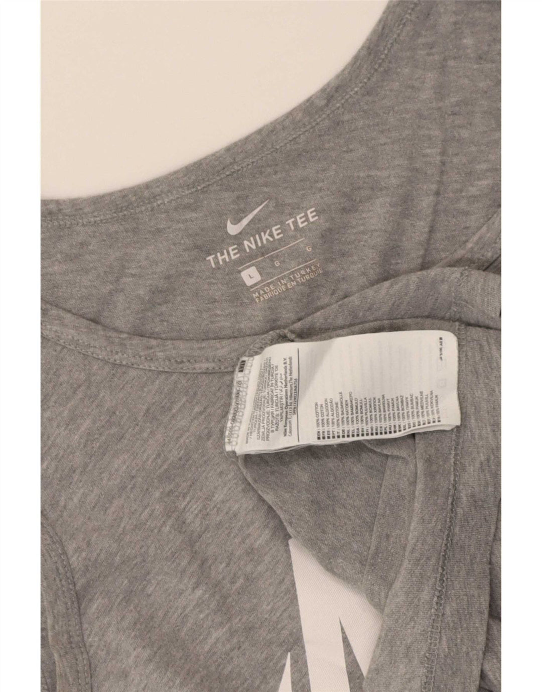 Nike Herren Grafik-Weste-Oberteil, groß, graue Baumwolle