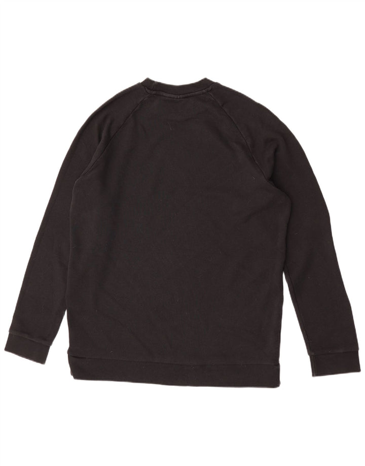 Adidas Herren Grafik-Sweatshirt-Pullover, groß, schwarze Baumwolle