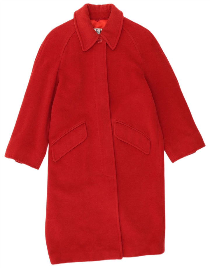 MARELLA Womens Oversized Overcoat UK 10 Small  Red Wool