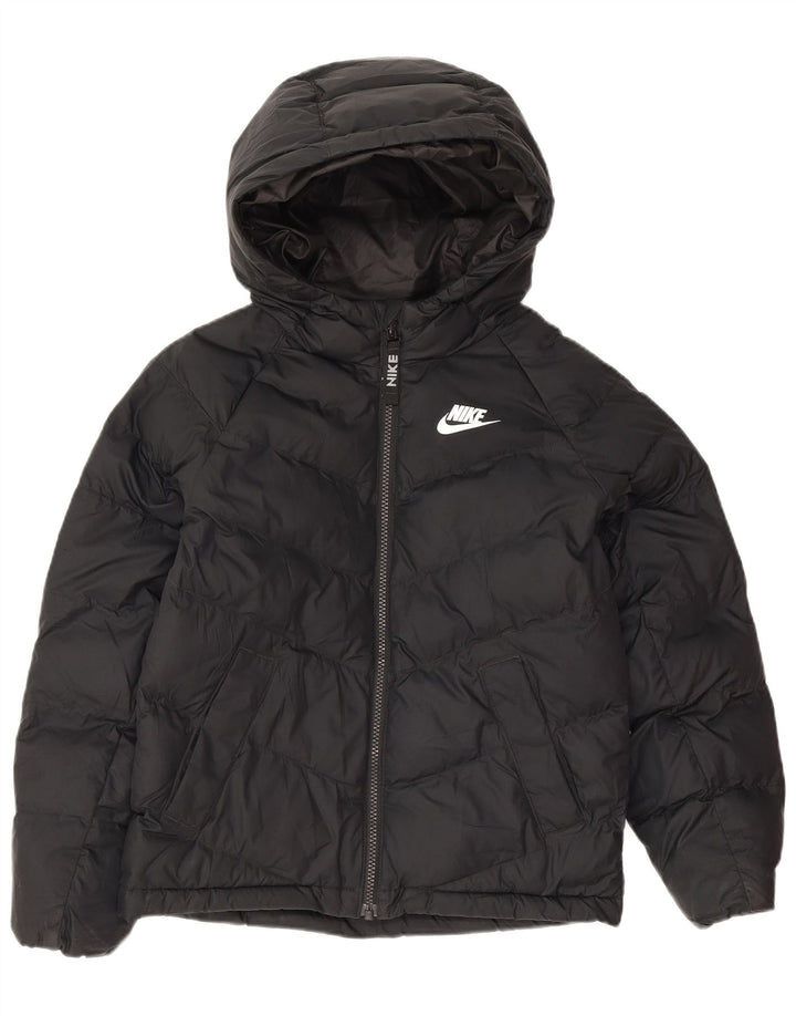 Nike Mädchen-Kapuzenjacke, gepolstert, 8–9 Jahre, Größe S, Schwarz
