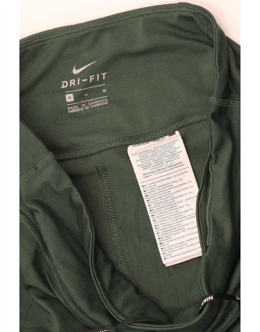 Nike Damen Dri Fit Leggings UK 14 Mittelgrünes Polyester