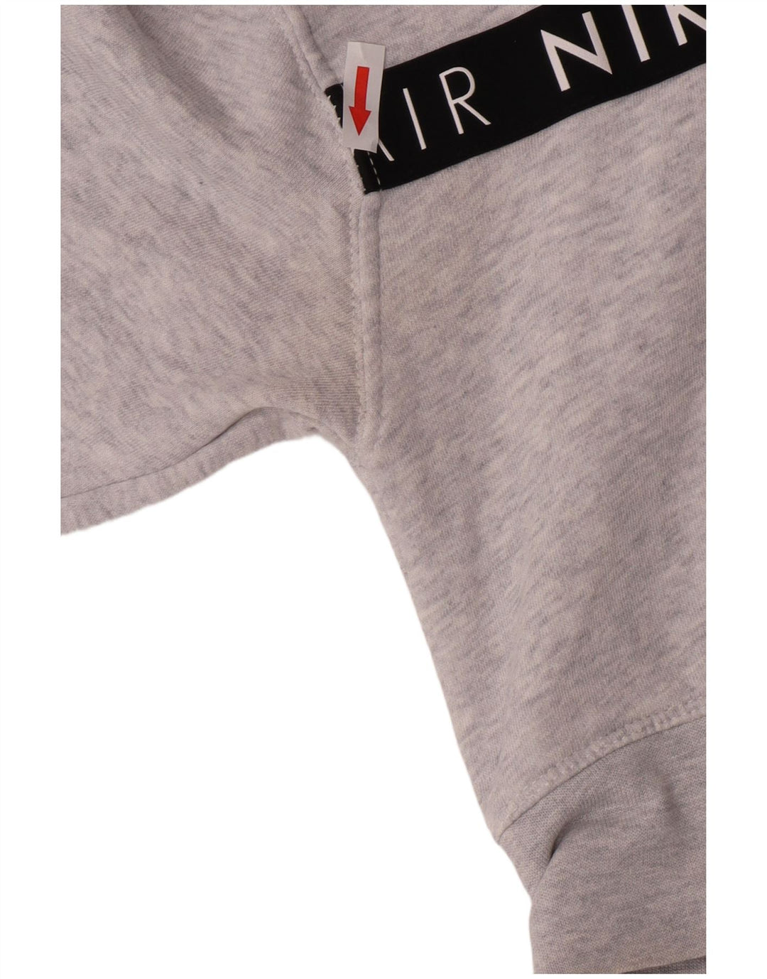 Nike Womens Crop Graphic Sweatshirt Pullover UK 10 Small Grau meliert