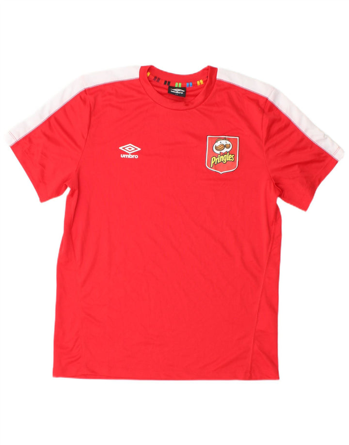 UMBRO Herren T-Shirt Top Small Rot Colourblock Polyester