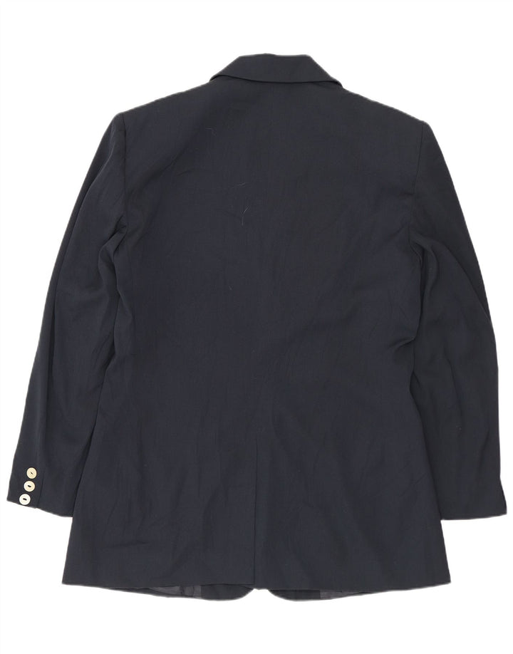 BENETTON Damen-Blazerjacke mit 2 Knöpfen, IT 46, groß, marineblau, Polyester