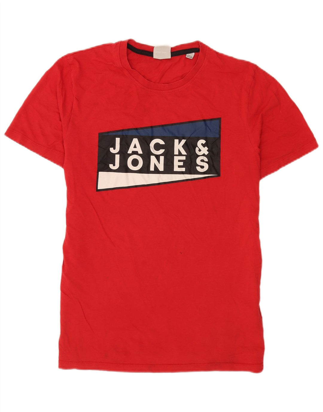Jack & Jones Herren Grafik-T-Shirt-Oberteil aus mittelroter Baumwolle