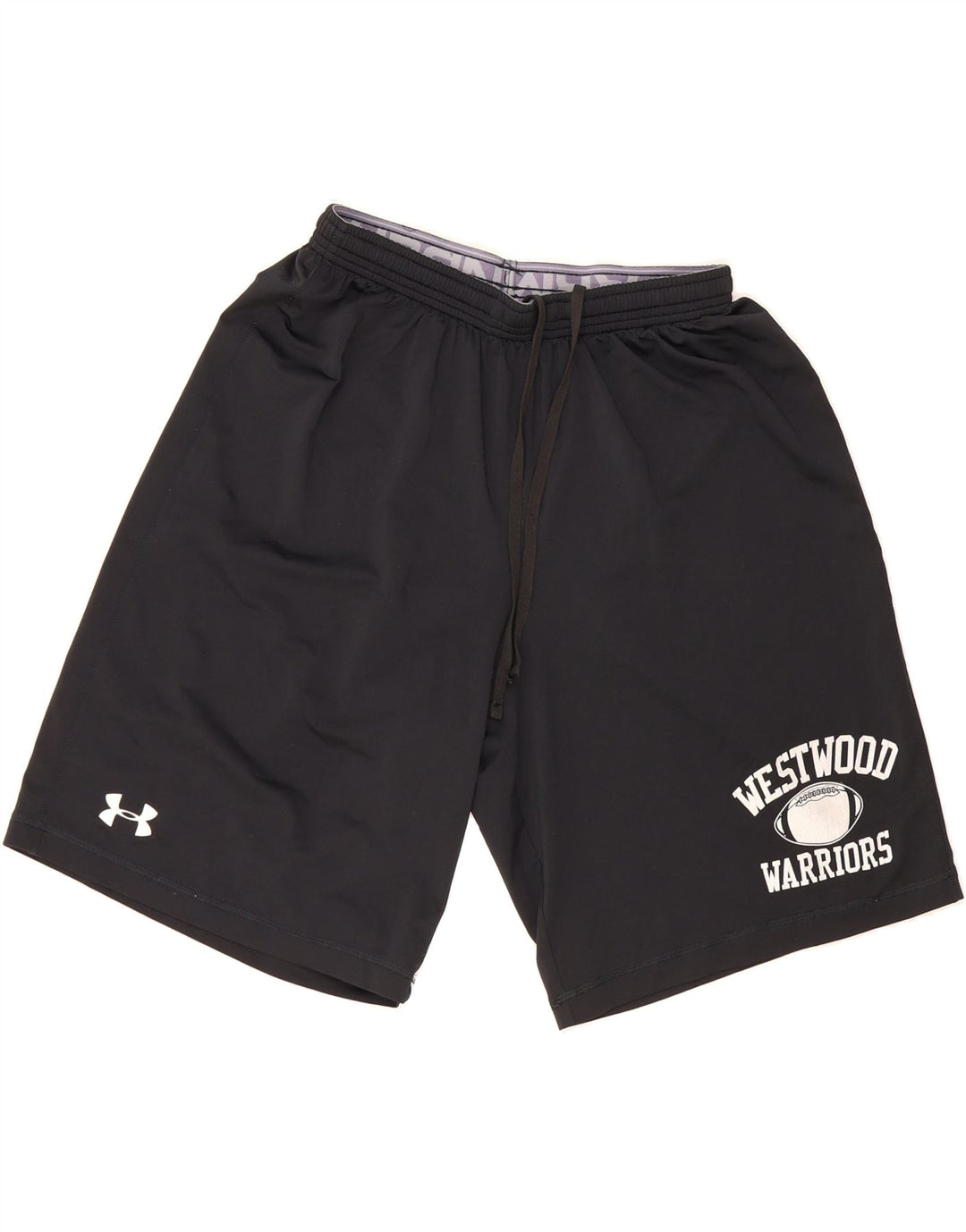 UNDER ARMOUR Mens Heat Gear Graphic Sport Shorts Medium  Black Vintage Under Armour and Second-Hand Under Armour from Messina Hembry 