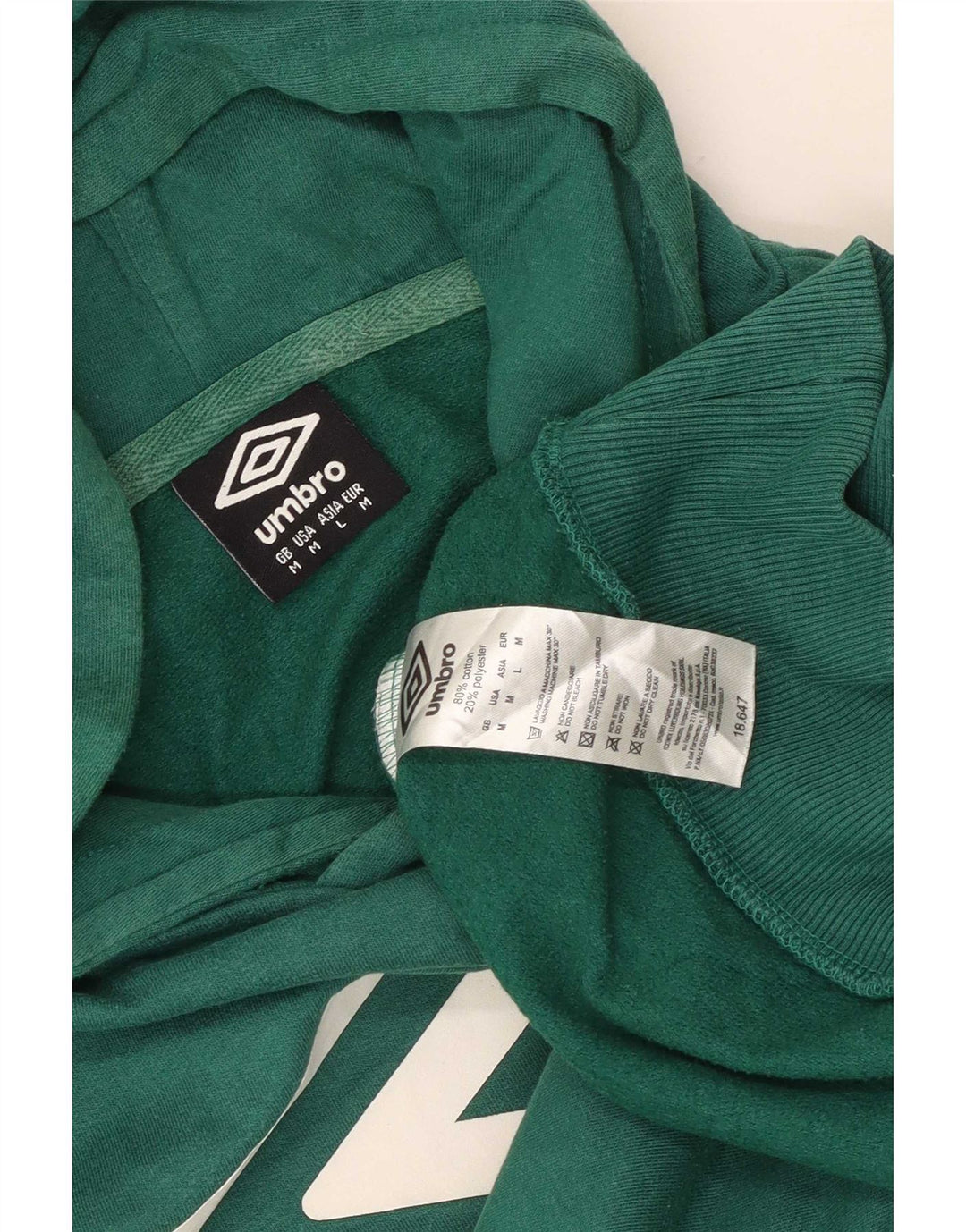 Umbro Herren-Kapuzenpullover mit Grafik, mittelgrüne Baumwolle