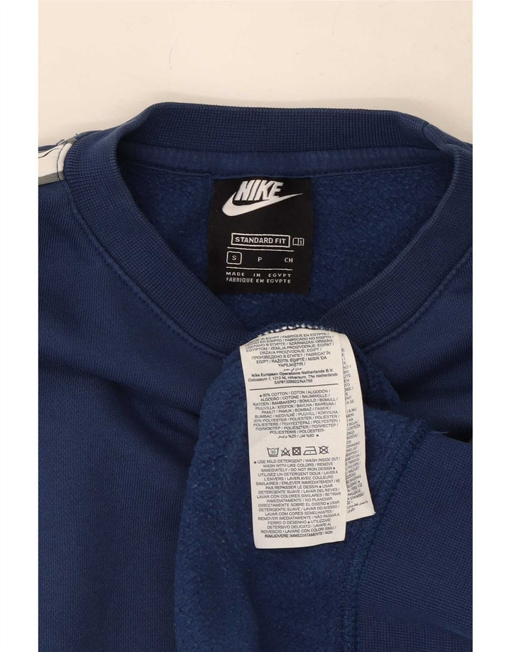 Nike Herren Loose Fit Graphic Standard Sweatshirt Pullover Small Marineblau