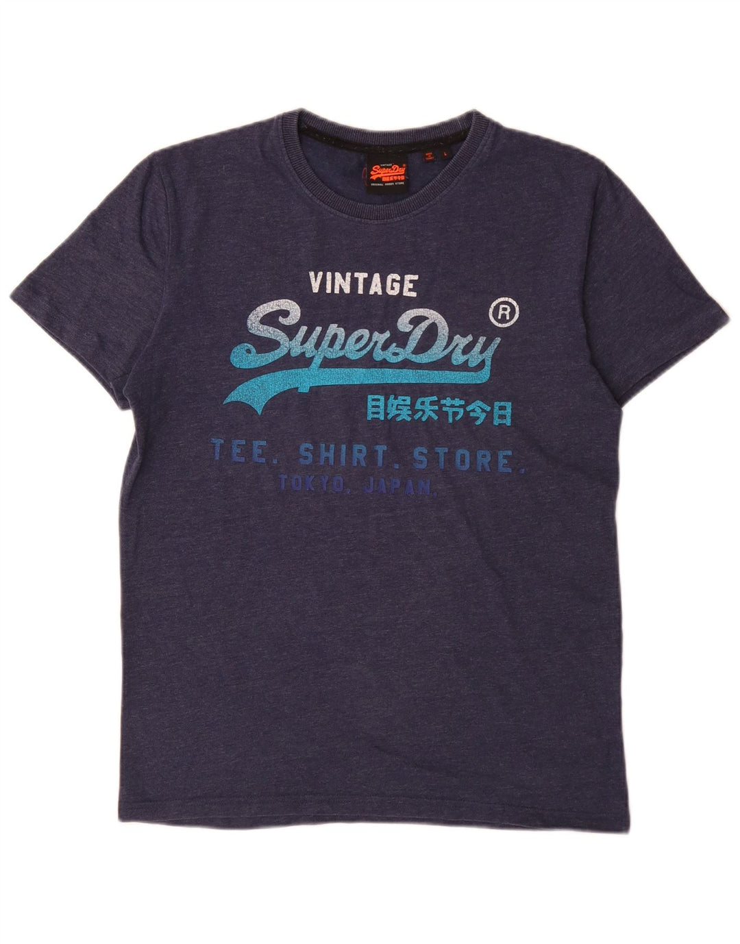 Superdry Herren T-Shirt mit Grafik, Größe L, Marineblau