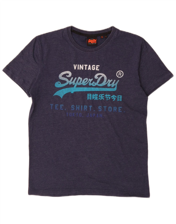 Superdry Herren T-Shirt mit Grafik, Größe L, Marineblau