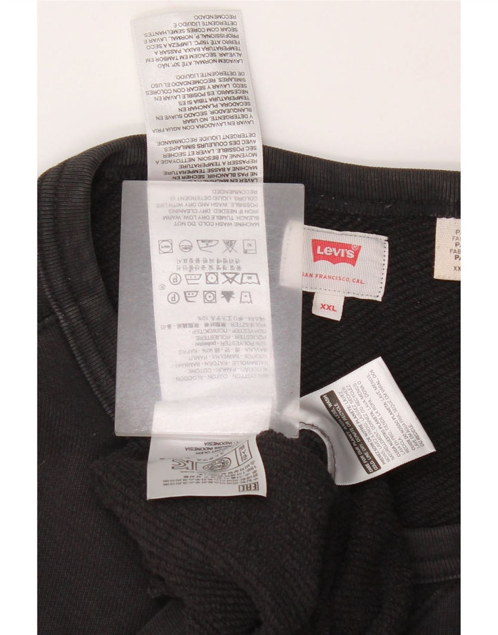 Levi's Herren Sweatshirt Pullover 2XL Schwarz Baumwolle