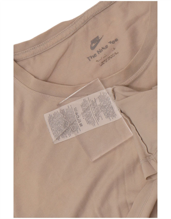Nike Herren T-Shirt Top Large Beige Baumwolle