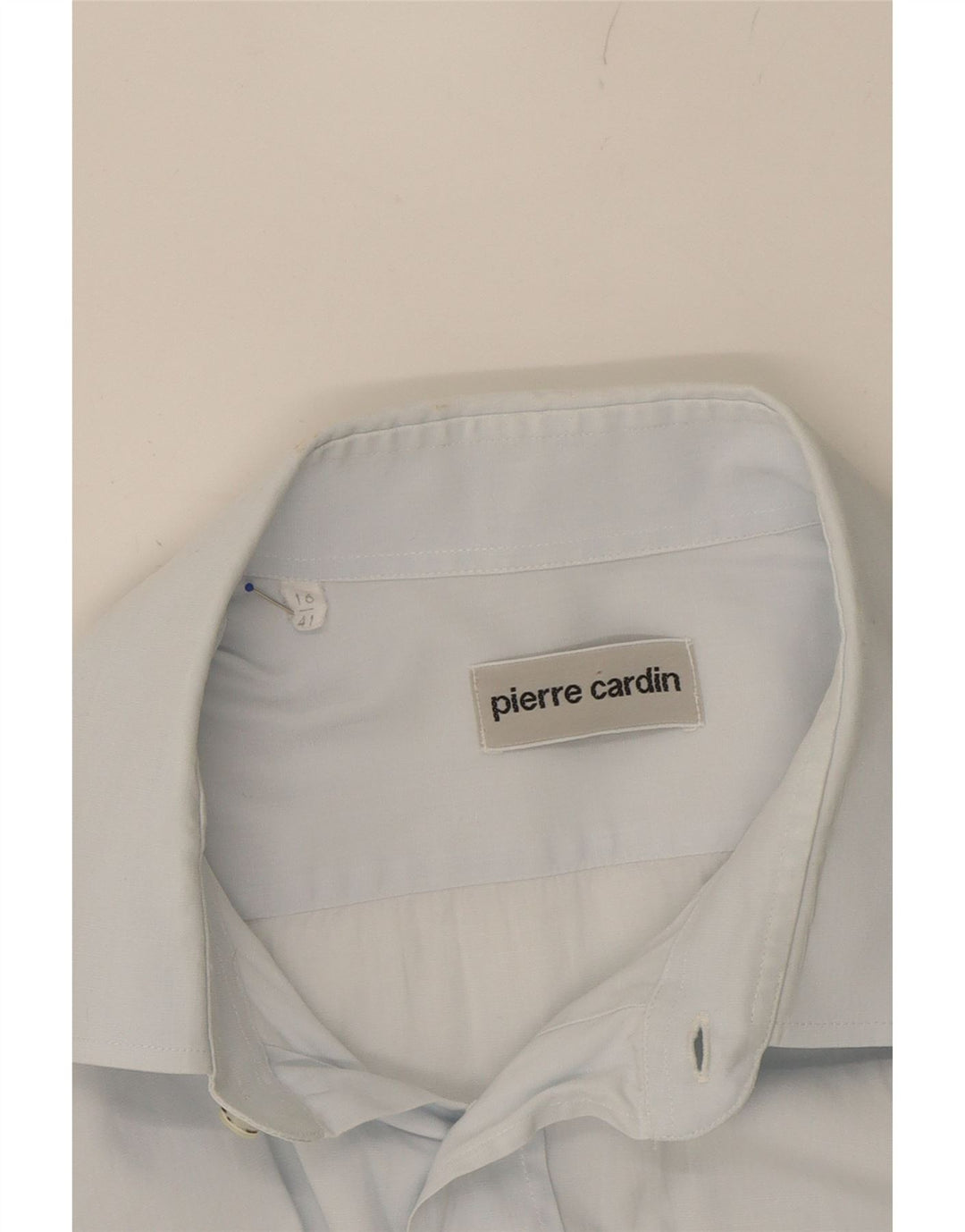 PIERRE CARDIN Mens Shirt Size 16 41 Large Blue Cotton Vintage Pierre Cardin and Second-Hand Pierre Cardin from Messina Hembry 
