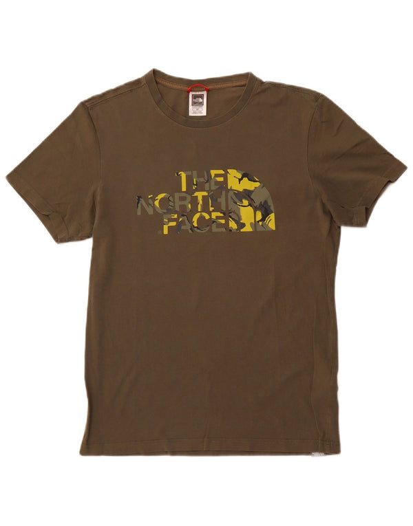 THE NORTH FACE Herren-T-Shirt mit Grafik, Größe S, Khaki, Baumwolle