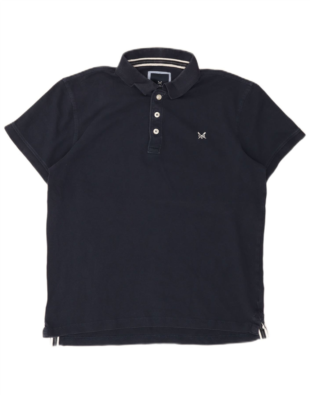 CREW CLOTHING Herren-Poloshirt, groß, marineblau, Baumwolle