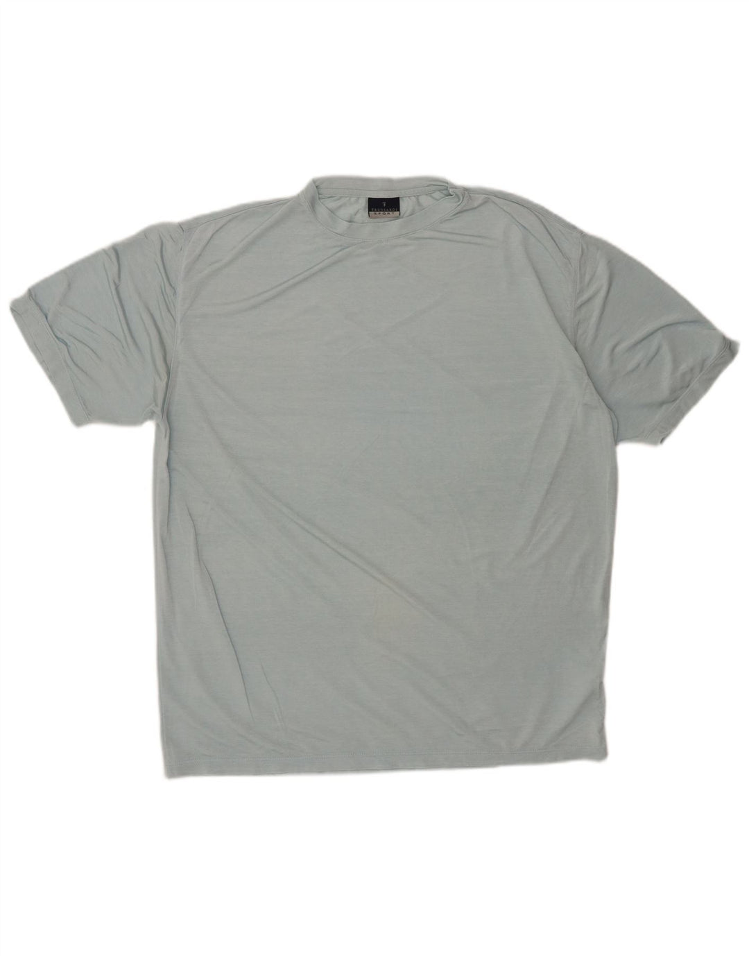 TRUSSARDI Mens T-Shirt Top Medium Blue Polyamide