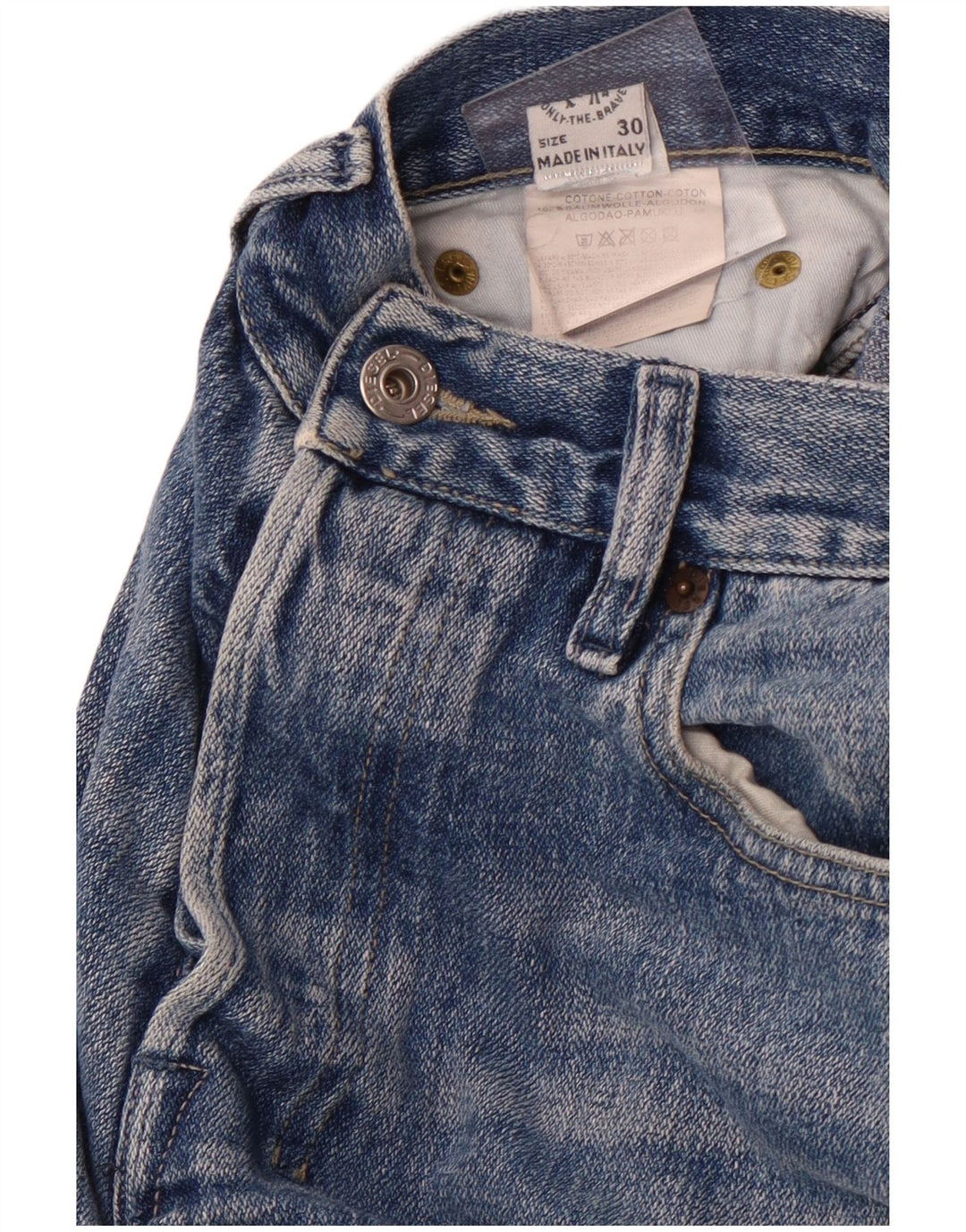 DIESEL Herren Bootcut Jeans W30 L32 Blaue Baumwolle