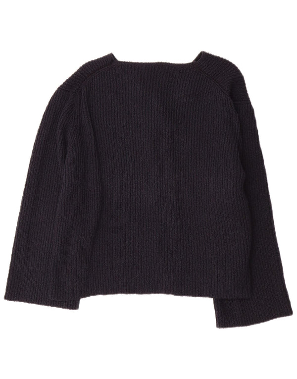 Massimo Dutti Damen-Strickjacke in Übergröße, Gr. 14, Marineblau