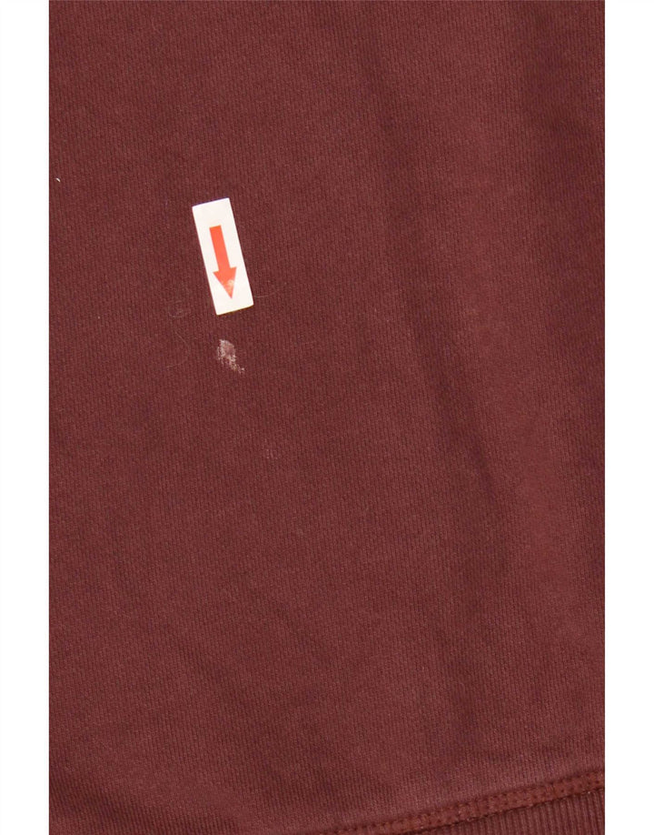 Zara Herren-Kapuzenpullover, klein, braune Baumwolle