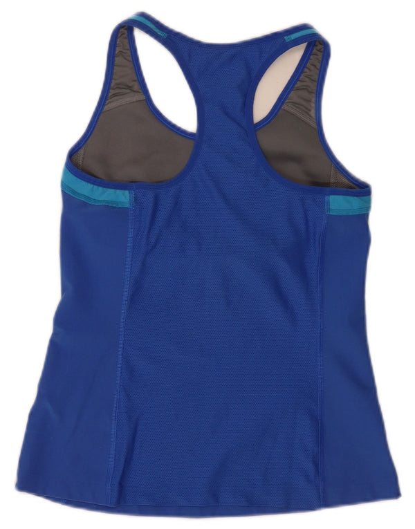 Nike Damen Dri Fit Crop Graphic Vest Top UK 14 Large Blue Sports