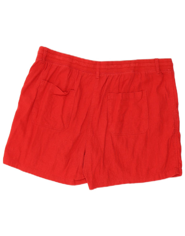 Marks & Spencer Damen Freizeitshorts UK 16 Large W38 Rotes Leinen