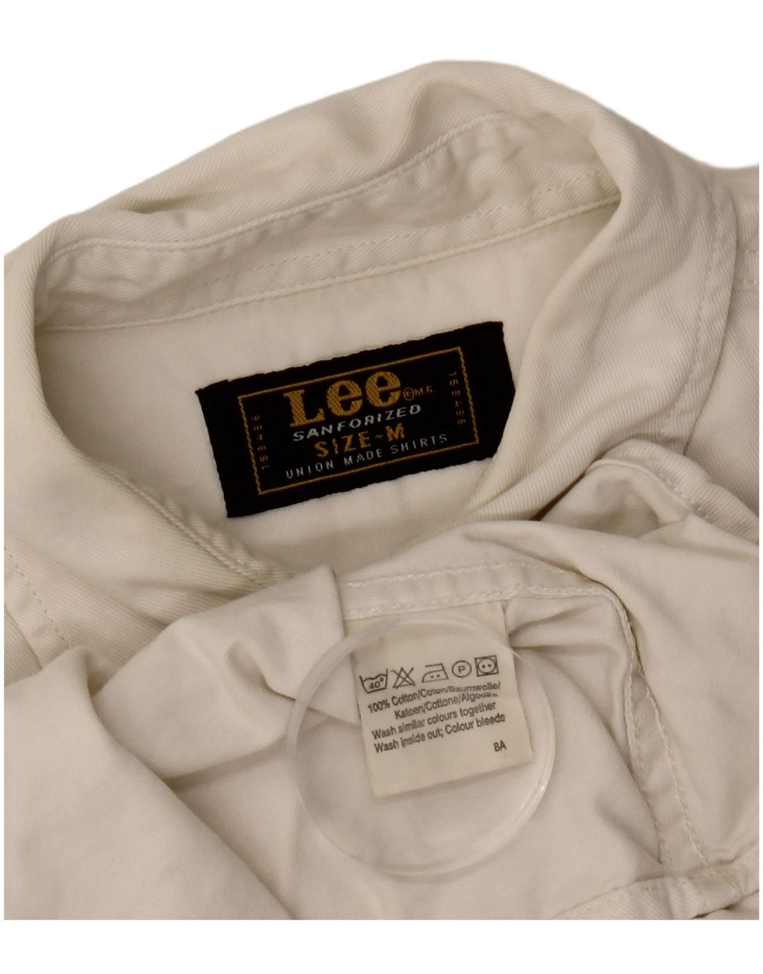 Lee Damen Jeanshemd UK 14 Mittelweiße Baumwolle