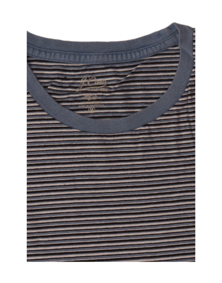 J. CREW Damen T-Shirt Top UK 14 Mittelblau gestreift