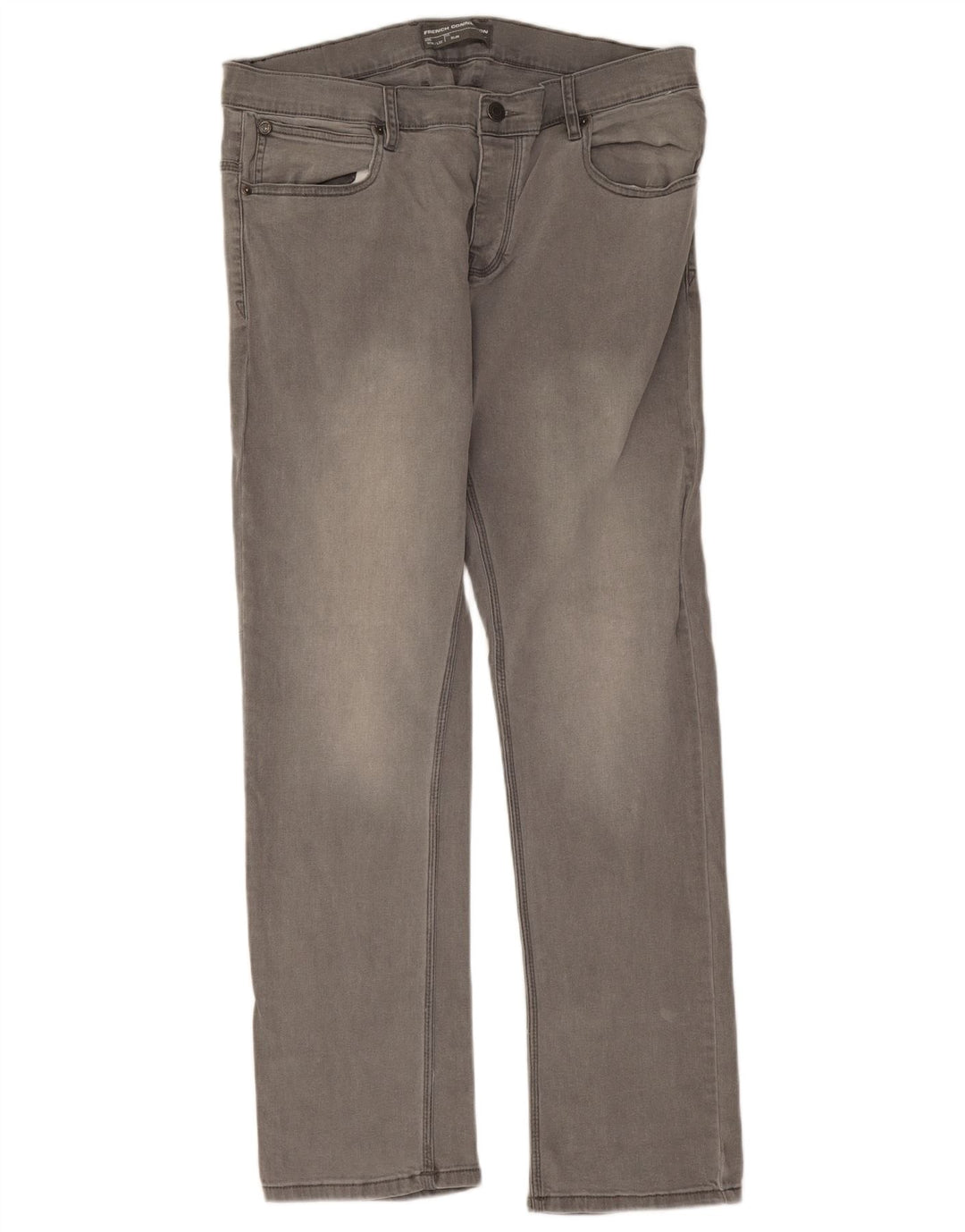French Connection Slim-Jeans für Herren, W36, L32, graue Baumwolle