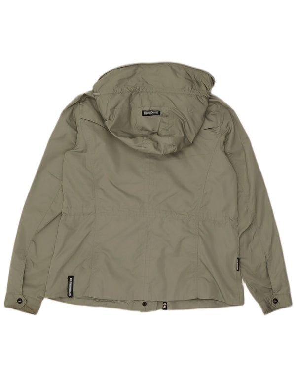 KHUJO Damen-Utility-Jacke mit Kapuze, UK 14, Mittelgrün, Polyester