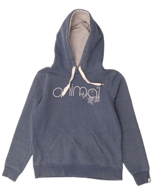 Animal Damen-Kapuzenpullover mit Grafik, UK 12, mittelgroß, marineblau, geblümt, Baumwolle