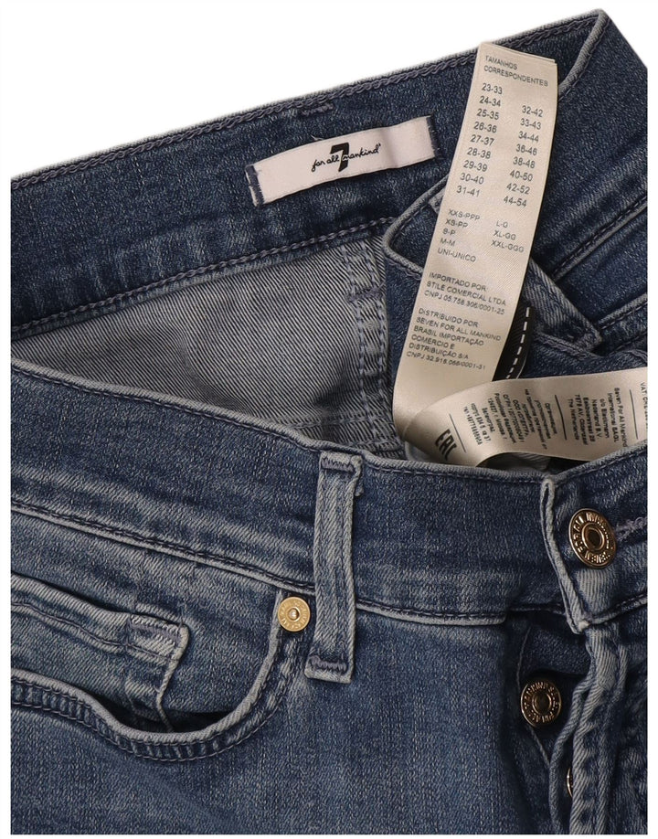 7 For All Mankind Damen Slim Jeans W32 L27 Blaue Baumwolle