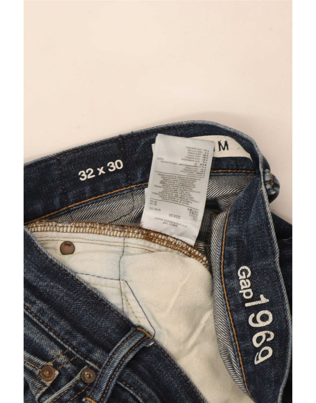 Gap Herren Slim Jeans W32 L30 Blaue Baumwolle