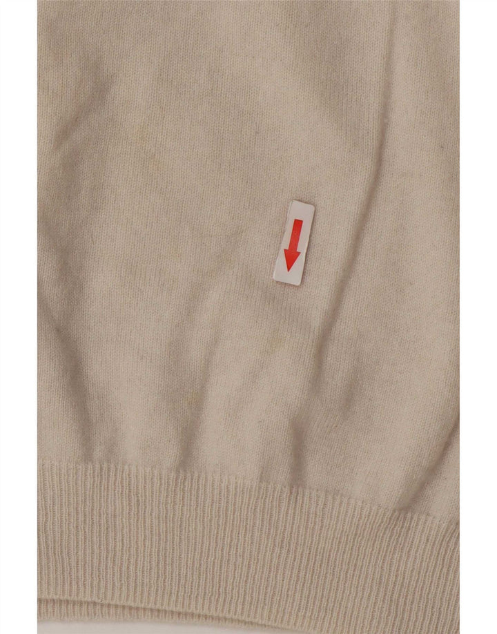 Massimo Dutti Damen-Pullover mit Rollkragen, UK 16, Größe L, Beige, Wolle