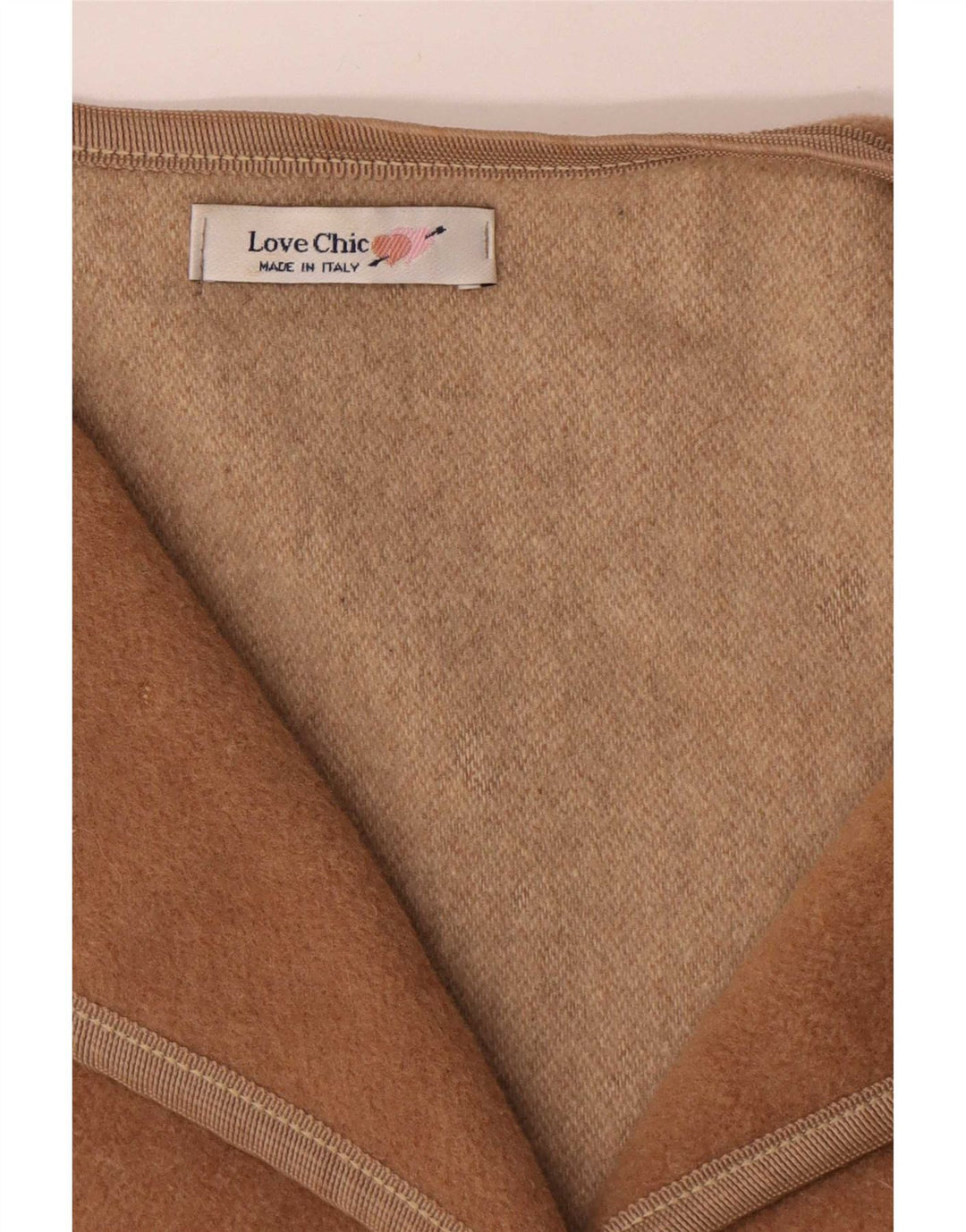 Vintage Damen grafische übergroße Blazerjacke UK 18 XL Beige Wolle