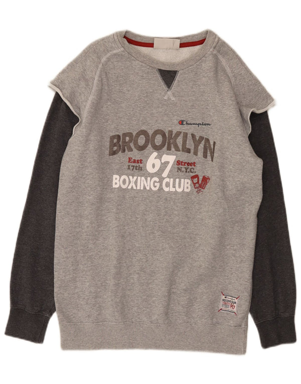 Champion Brooklyn Sweatshirt für Jungen, 13–14 Jahre, XL, grau meliert