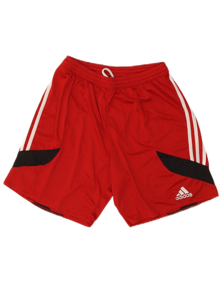 ADIDAS Mens Climalite Sport Shorts Medium  Red Colourblock Polyester