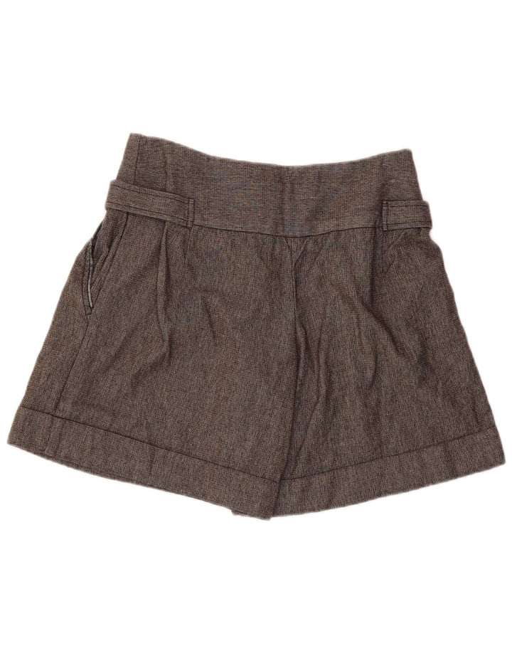 BENETTON Damen Freizeitshorts IT 42 Medium W30 Graue Wolle