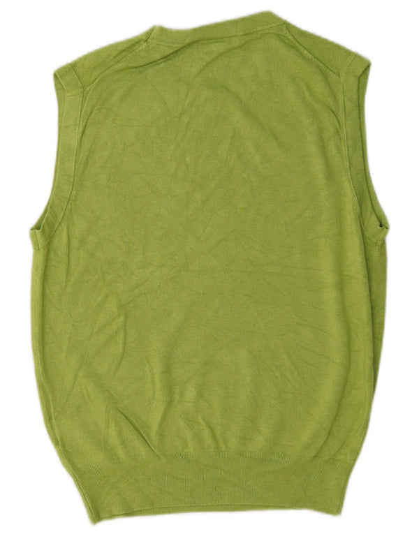 Zara Damen Weste Tank Top UK 18 XL Grüne Viskose