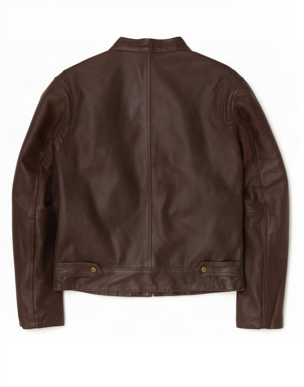 Vintage Mens Leather Jacket UK 40 Large Brown