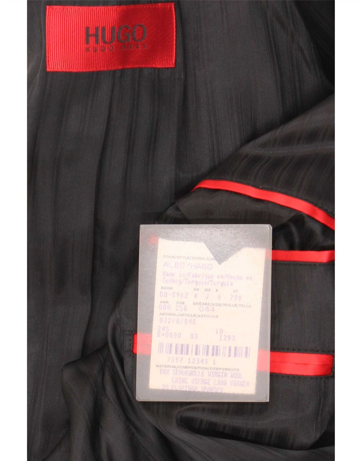 Hugo Boss Herren-Blazer mit 3 Knöpfen, EU 44, XS, graue Schurwolle