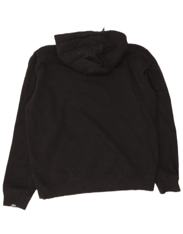 Ellesse Damen Kapuzenpullover UK 12 Mittelschwarze Baumwolle